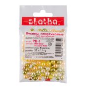 Набор бусин «Zlatka» MIX пластик PB-1 6 мм, ассорти №01