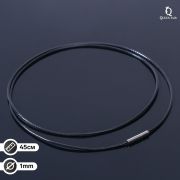 Корейская вощёная нить, 45см, d=1мм, цвет чёрный