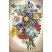 Набор для вышивания Ц-0755 PANNA «Букет с красными лилиями» 25*38 см