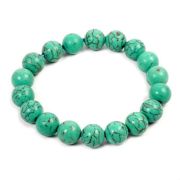 Камень Бирюза круглый 10 мм, зеленый