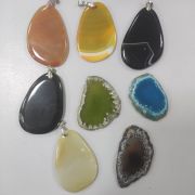 Камень-кулон Агат глазковый, цветной