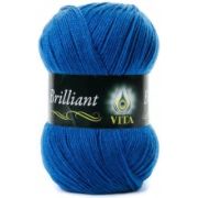 Пряжа Brilliant 100 г/380 м VITA, 4989 син.сапфир