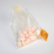 Мешочек подарочный органза, молочный «С любовью», с шильдиком, 20 х 30 см