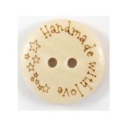 Пуговица 2 прокола 12,5 мм W21, (дерево) молочный