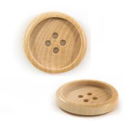 Пуговица 2 прокола 12,5 мм  W24, (дерево) бежевый