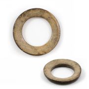 Кольцо-пуговица 34*50 мм  KO29, (дерево) т.бежевый/коричневый