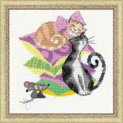 Набор для вышивания *Риолис* 1466 «Кошки-мышки»20*20 см