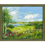 Набор для вышивания *Риолис* 1604 «Тропинка к пруду» 30*24 см