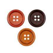 Пуговица 4 прокола 20 мм DRN0001,  (дерево) терракот