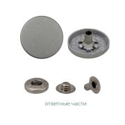 Кнопка KP01 Gray2 15 мм  M.Silver (матовый серебристый)