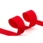 Лента репсовая с зубчатым краем 25 мм, красный
