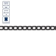 Цепочка декоративная «Micron» 6.2*3.6 мм металл, черный