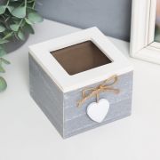 Шкатулка дерево «С сердечком» 8х10х10 см