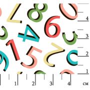 Ткань для пэчворка PEPPY ГРАМОТЕЙКА 50 x 55 см 100% хлопок ГР-06 цифры белый