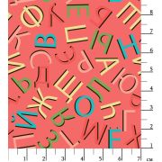 Ткань для пэчворка PEPPY ГРАМОТЕЙКА 50 x 55 см 100% хлопок ГР-04 алфавит красный