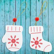 Новый год. Подвеска «Вязаный узор», МИКС