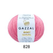 Пряжа «Baby wool» Gazal 50 г/175 м, 828 розовый