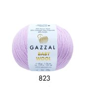 Пряжа «Baby wool» Gazal 50 г/175 м, 823 св.сирень