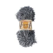 Пряжа VISANTIA 'TRAFKA'   100% полиэстер 100 г/150 м №2001 черно-белый