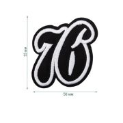 Термоаппликация LA570 W.Black (бело-черный) (56мм х 55мм)