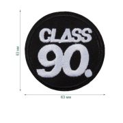 Термоаппликация LA554 W.Black (бело-черный) (63мм х 63мм)