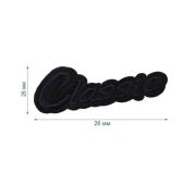 Термоаппликация LA571 Black (черный) (75мм х 26мм)