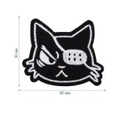 Термоаппликация LA535 Black (черный) (60мм х 50мм)