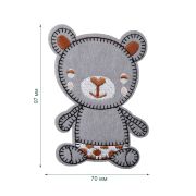 Термоаппликация LA524 Gray (серый) (70мм х 97мм)