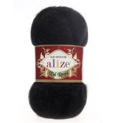 Kid royal (62% мохер,  38% полиамид) 50г/500м ALIZE, Турция (60 черный)