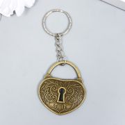 Брелок для ключей на кольце «Сердце-замочек», металл, 4.2×3.5 см, МИКС