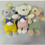 Мягкая игрушка-брелок «Мишка в вельвет.штанишках» 15 см, цвет в ассортименте