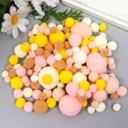 Декор для творчества «Помпончики. Цыпа» d=1-3 см набор 135 шт