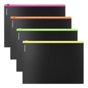 Папка-конверт на ZIP-молнии A4, 180 мкм, ErichKrause Matt Accent, непрозрачная, МИКС