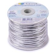 Шнур «Gamma» 4 мм GC-004M металлизированный, под серебро
