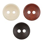 Пуговица 2 прокола 11 мм DRN0066, (дерево) терракот