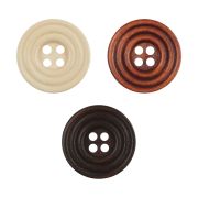 Пуговица 2 прокола 25 мм DRN 0065,  (дерево) бежевый