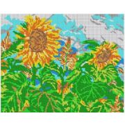 Набор для вышивания бисером «Светлица» К-330 «Подсолнухи» 30*24 см, бисер Чехия