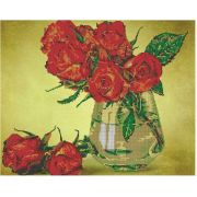 Набор для вышивания бисером «Светлица» К-394 «Алые розы» 38*48 см, бисер Чехия