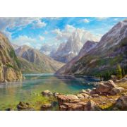 Картина по номерам «Вид на горы с берега озера» 40x50 см