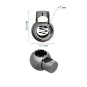 Фиксатор металлический MFR04 18,5х13,2мм, отв.7,0мм, т.никель