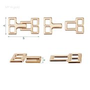 Декоративный крючок MF14 10мм х 20мм, золото