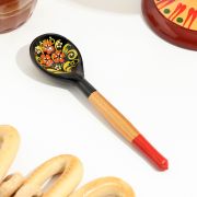 Ложка деревянная Хохломские узоры «Чернушка», 14.7×3.5 см, МИКС
