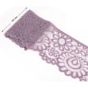 Кружево-стрейч KRUZHEVO шир. 90мм, морской туман