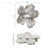 Украшение декор. MF85 Silver (серебристый) (50мм)