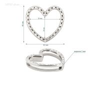 Украшение декор. MF89 Silver (серебристый) (40мм)