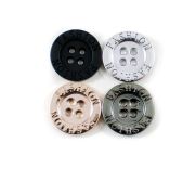 Пуговица 4 прокола 20 мм NE77, черный