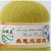 Пряжа Норка длинноворсовая 90% пух норки 10% полиамид 50 г/350 м, 39 липа