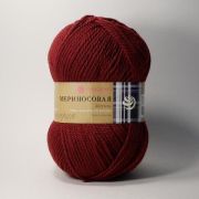 Пряжа Пехора Мериносовая 100 г/200 м, 07 бордо