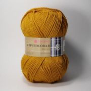 Пряжа Пехора Мериносовая 100 г/200 м, 447 горчица