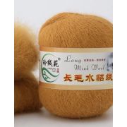 Пряжа Норка длинноворсовая 90% пух норки 10% полиамид 50 г/350 м, 41 абрикос